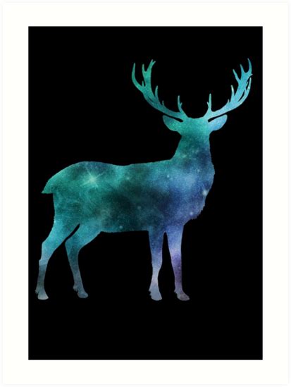 Galaxy Deer Art Print By Chartgrand Redbubble