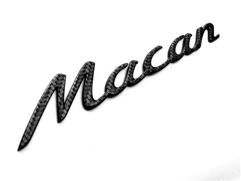 Porsche Macan Carbon Fiber Rear Emblem Macan 15 20 Liftgate Oem Name