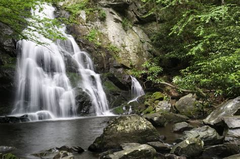 Beautiful Spruce Flat Falls In Great Smoky Mountains