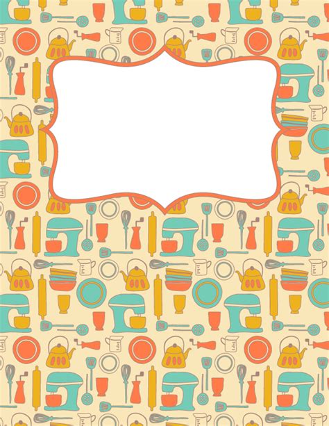 A good recipe book cover will inspire others to cook. Free printable recipe binder cover template. Download the ...