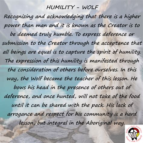 Seven Sacred Teachings Wolf Humility Indigenous Education Native