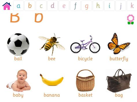 Words That Start With B For Kindergarten Kindergarten
