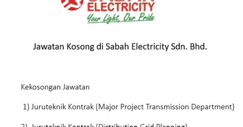 The best websites voted by users. Jawatan Kosong di Sabah Electricity Sdn. Bhd.