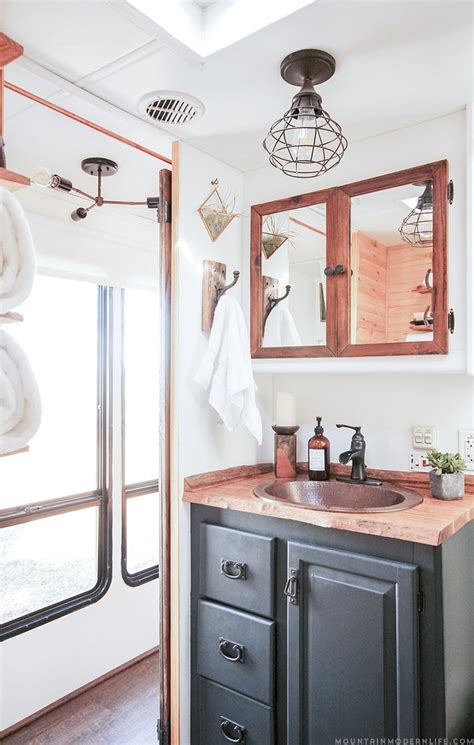 Rv bathroom ideas 21 mind ing renovations. Rustic Modern RV Tour | MountainModernLife.com