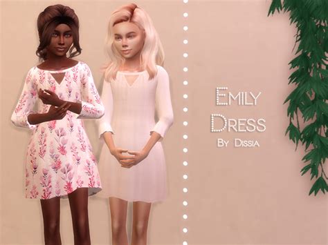 Emily Dress Kids By Dissia From Tsr • Sims 4 Downloads