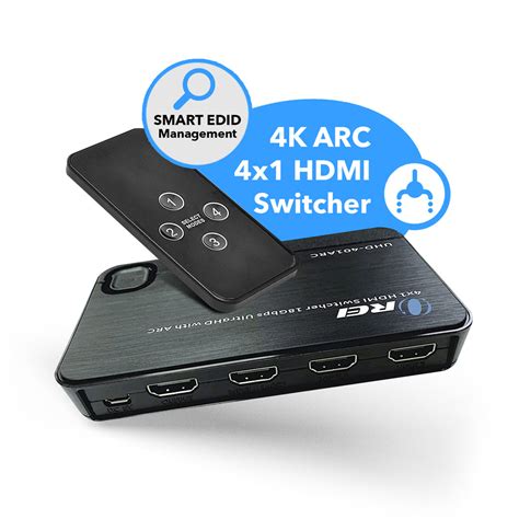 4k Arc 4x1 Hdmi Switcher Supports 4k 60hz Connect Sound Bar With