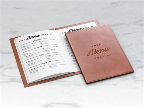 Free Leather Menu Book Mockup Psd Good Mockups