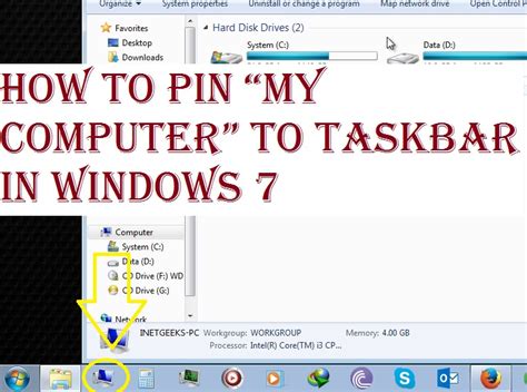How To Pin My Computer To Taskbar In Windows 7 Internet Geeks