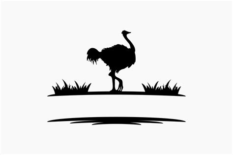 Ostrich Monogram Graphic By Berridesign · Creative Fabrica