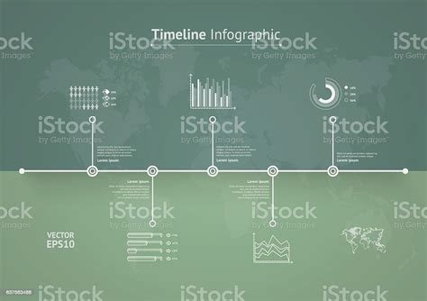Timeline Vector Infographic World Map Stock Illustration Download