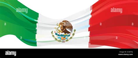 Flag Of Mexico Green White Red Flag Of The United Mexican States Stock