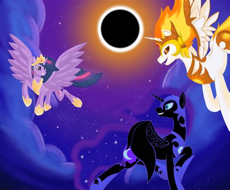 Safe Daybreaker Nightmare Moon Twilight Sparkle Alicorn Fly Insect Pony G