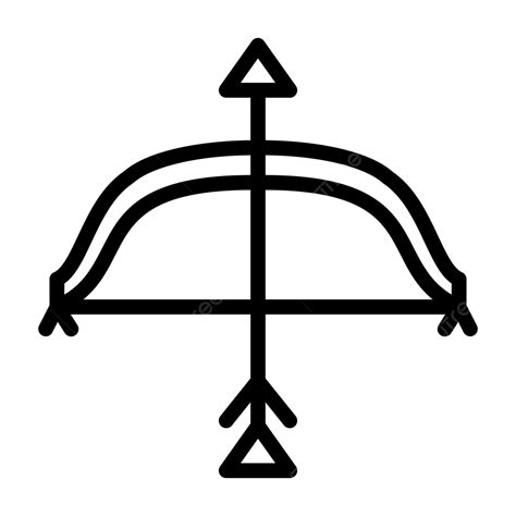 Icono De Línea De Arco Y Flecha Vector Png Icono De Arco Y Flecha