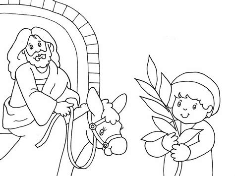 Printable palm-sunday-coloring-page - Coloringpagebook.com