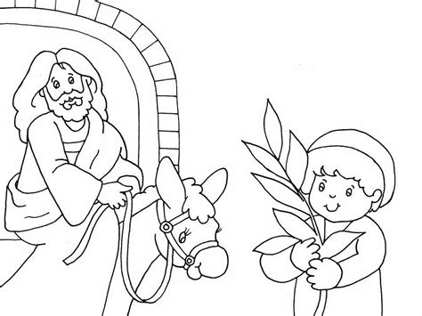 Download the kids version of the palm sunday story below in video format. Printable palm-sunday-coloring-page - Coloringpagebook.com
