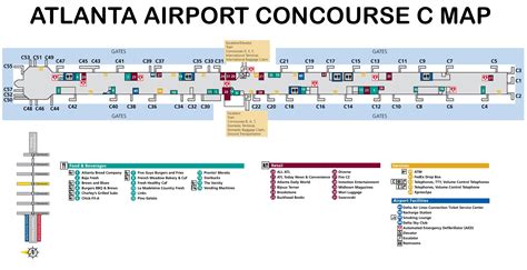 Atlanta Airport Map Guide To Atl Terminals Concourses