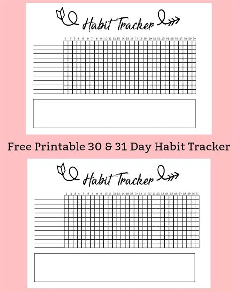 Free Printable A Habit Tracker The Petite Planner Habit Tracker
