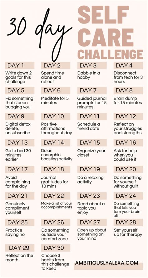 30 Day Mental Wellness Challenge For Serious Self Improvement Ambitiously Alexa