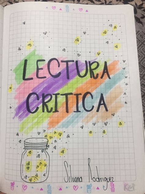 Decoración Cuaderno Lectura Critica en 2021 | Portadas de cuadernos