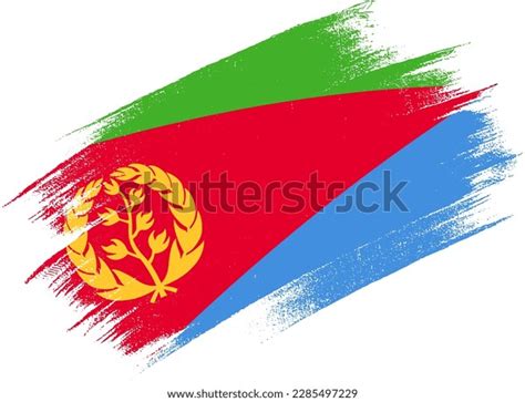 Eritrea Flag Brush Paint Textured Isolated Stock Vector Royalty Free