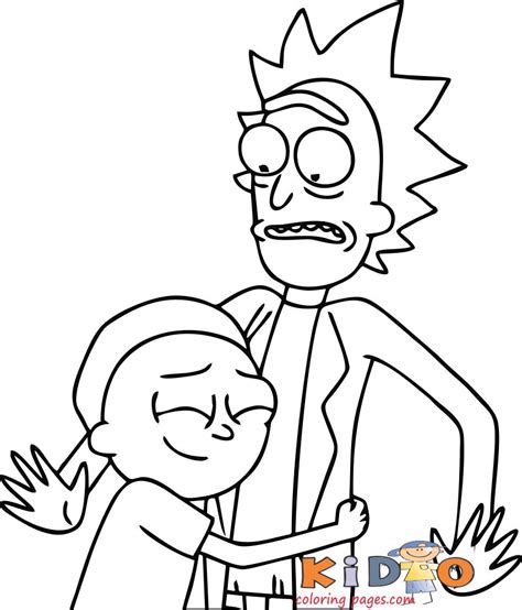 Coloring Sheets Of Rick And Morty Printable Kids Coloring Pages