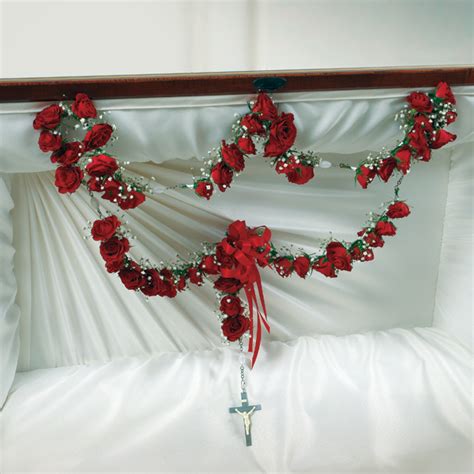 Rosaries from flowers is the original family rosary company in tewksbury, founded by pauline barbieri. Large Rosary With Red Spray Roses - Casket Flowers