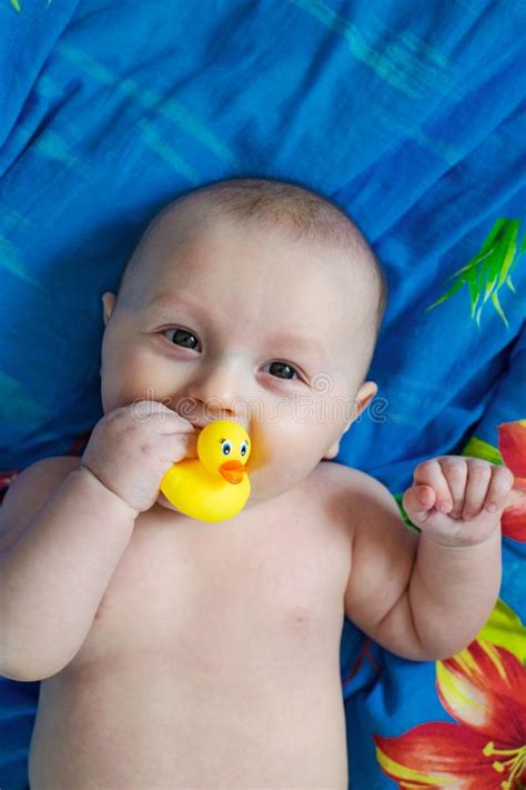 Baby Boy Bathing Stock Photo Image Of Happiness Portrait 31774622