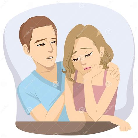 Man Comforting Sad Woman Stock Vector Illustration Of Married 121065297