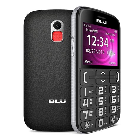 Refurbished Blu Joy J010 Unlocked Gsm Senior Friendly Phone Black