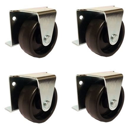 2 Inch Low Profile Trundle Casters Wheels Cabinet