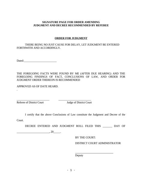 Signature Court Order Doc Template Pdffiller