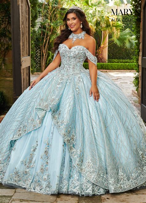 Quinceanera Couture Dresses Style Mq3061 In Light Blue Or Lilac Color