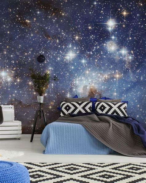Night Sky Bedroom Wallpaper Design Idea Wallpaper Design For Bedroom