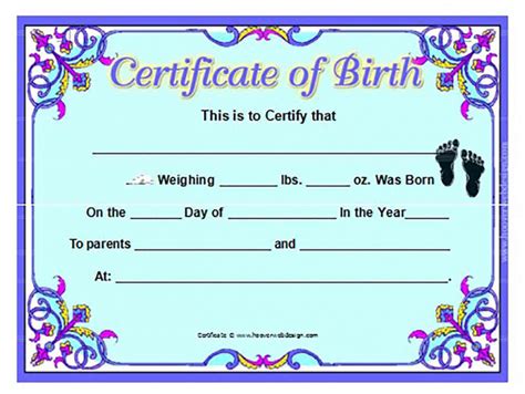 Birth Certificate Template And To Make It Awesome To Read Inside Fresh
