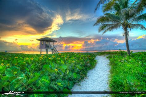 Delray Beach Florida Beach Path At Sunrise Hdr Photography By Captain