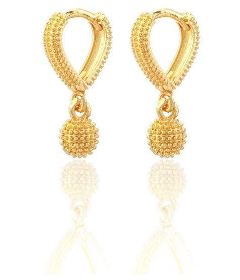 jewar mandi earrings designer gold plated stylish hoop earrings for women and girls 8397 buy