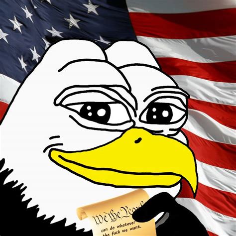 A True Patriot Would Never Down Vote This Rare Eagle Constitution Pepe