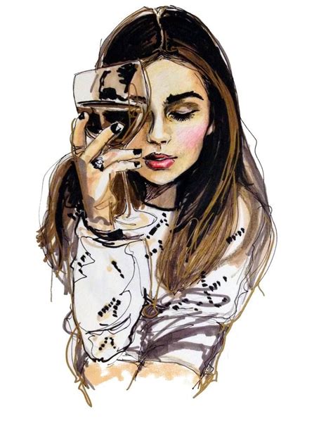 Wednesday Painting By Jessica Rae Sommer Hipster Girl Drawing Art Girl Hipster Drawings