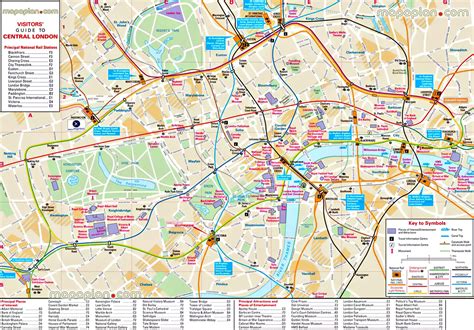 London Top Tourist Attractions Map Tourist Map And Tube Stations