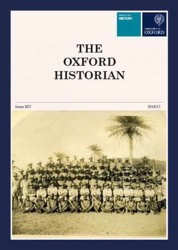 Tuesday, june 21 departure date*: The Oxford Historian: Issue XIV (2016/17) | Faculty of History