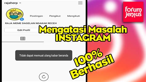 23 oktober 2019 00:10 diperbarui: Cara MENGATASI MASALAH INSTAGRAM "TIDAK DAPAT MEMUAT ULANG ...