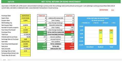 NET TOTAL RETURN ON BOND INVESTMENT EFinancialModels