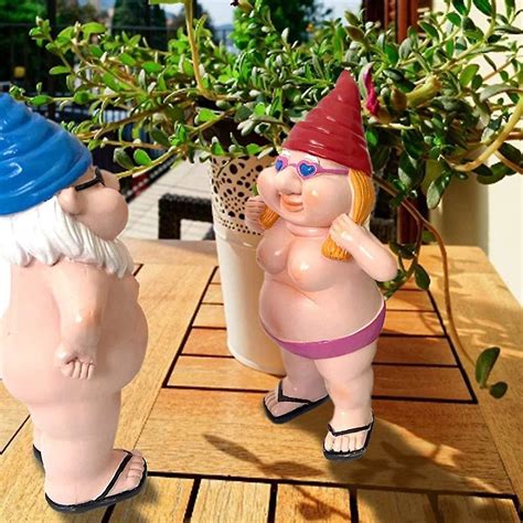 Garden Gnome Statue Goblin Art Peeing Gnome Naughty Funny Naked Gnome