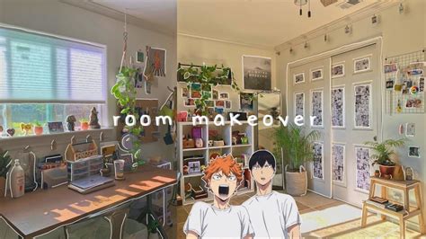 Aesthetic Indieanime Room Makeover Manga Wall Plants Posters🧚