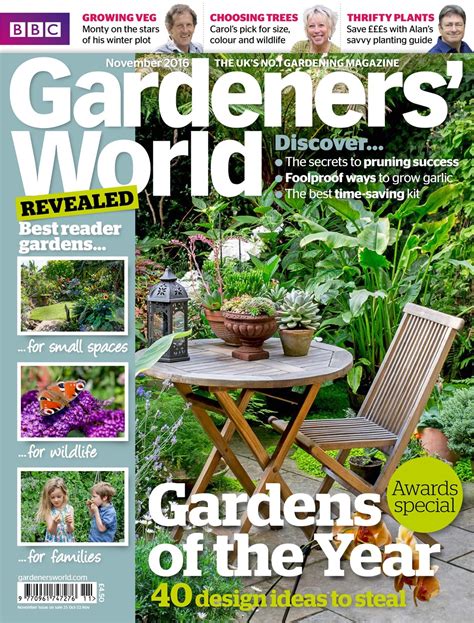 Bbc Gardeners World Magazine November 2016 Back Issue