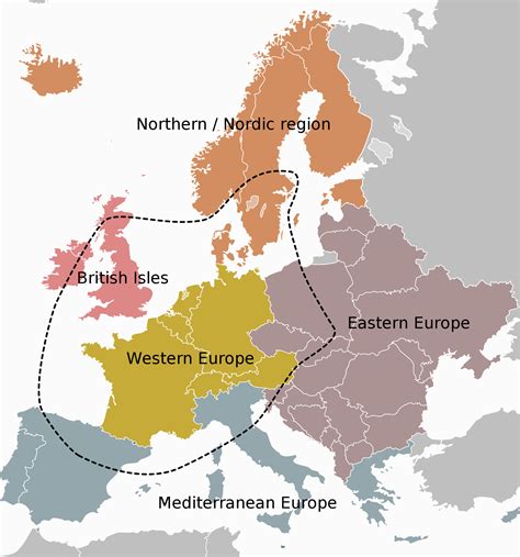 Western Europe Region Map Secretmuseum