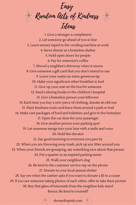 Easy Random Acts Of Kindness Ideas Artofit