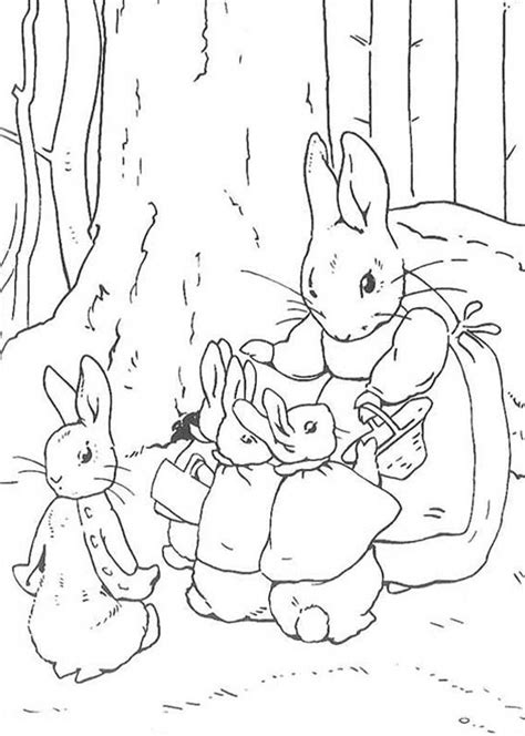 Click on a coloring picture below for the printable coloring page. Peter Rabbit Mother Told Peter Rabbit Sister To Shop ...