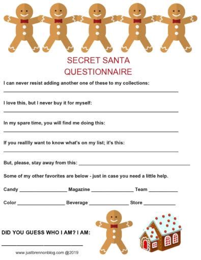 Printable Secret Santa Questionnaire Templates ᐅ TemplateLab
