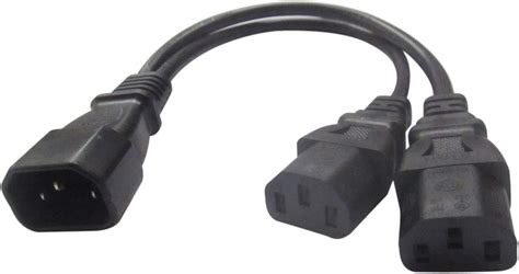 Clairty C13 C14 Power Cable Y Type Splitter Adapter Uk